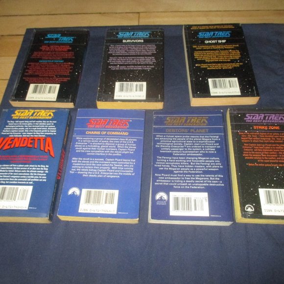 Mixed Lot of 7 Star Trek: The Next Generation 1987-1994 Pocket Books Paperbacks - Picture 2 of 3